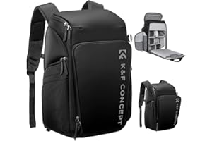 K&F Concept Sac à dos pour appareil photo sac à dos photo pour photographes, sac à dos pour appareil photo avec compartiment pour ordinateur portable 16 pouces, DJI Mavic Drone (sac à dos Alpha 25L)