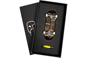 LEEFAI Pro Fingerboard Complete, Maple Wood Deck with Op3ra V1 Metal Trucks, 34x96mm, Gray, Red, Urethane Wheels, Pre-Assembled with Tool, Sticker, Grip Tape (Small Logo)