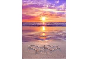 MISHBAY Diamond Painting Adulti Cuore - 30x40 cm - Diamond Painting - Mosaico Strass fai da te con Tela di Alta Qualità - Creative Hobb