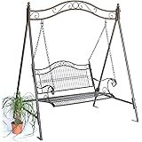 DanDiBo Gartenschaukel 082505-1 Hollywoodschaukel aus Metall Eisen Schaukel Hängebank Nostalgie