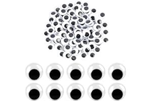 Jecdfs 100 Piezas Ojos Manualidades Autoadhesivas Grandes Ojos, Ojos autoadhesivos para Manualidades, proyectos de Manualidades, decoración, muñecas, Scrapbooking - para niños y Adultos