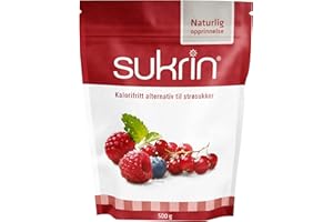 Sukrin – Substitut de sucre granulé, 100 % naturel avec érythritol, édulcorant zéro calorie pour les régimes kéto et faibles en glucides, 500 g