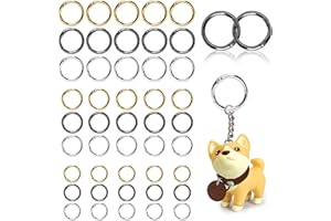 EKOCEV Runde Karabiner 45 Stück 15/20/25mm Rund Karabinerhaken, Zinklegierung Runde Karabiner Ring für DIY Handwerk Schlüsselanhänger und Taschen(Gold, Silber, Schwarz)