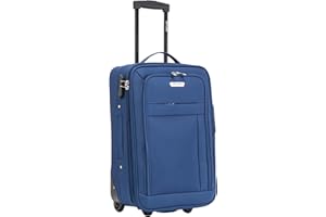 SKYLARK LUGGAGE 20" Cabin Carry On Suitcase Super Lightweight Luggage 20% Expandable 2 Wheel Soft Shell Luggage with Built in Combination Lock for All Airlines EasyJet Ryanair British Airways 55x35x20