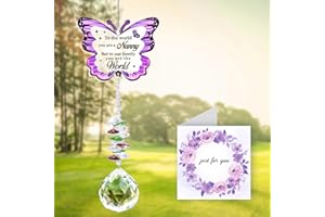 EINANMUT Unique Gifts for Nanny, Nanny Gifts, Nanny Birthday Gifts - Butterfly Crystal Suncatcher, Gifts for Nan, Nan Gifts