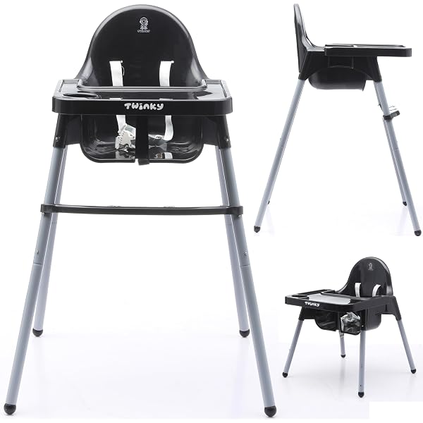 Chaise Haute Pour Bébé, chaises hautes 2 en 1 pour bébés et tout-petits, ergonomique, confortable, avec hauteur réglable, repose-pieds, chaise pour tout-petit à double plateau amovible