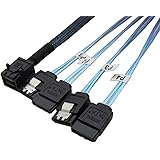 YIWENTEC Internal HD Mini SAS (SFF-8643 Host) to 4X SATA (Target) Hard Drive Cable (8643 SATA 0.5M)