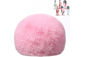 ZealSound Furry Mic Cover for Blue Yeti/Yeti Pro/Razer Seiren Mini/zealsound k66, Microphone Pop Filter with Furry Wind Muff, Microphone Muffler Shield Protection, Pink
