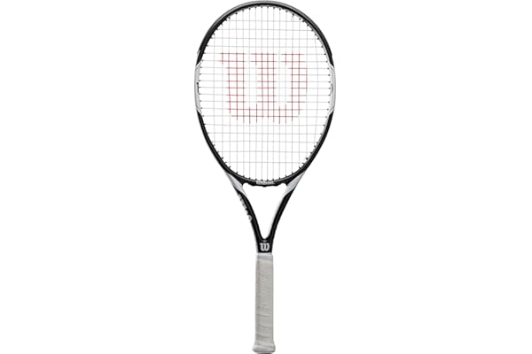 WILSON Raquette de Tennis, Federer Team 105, Unisexe, pour Joueurs Débutants à Intermédiaires, Taille de Manche L2, Blanc/Noir, WRT30730U2