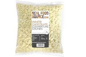 RealFoodSource White Chocolate Couverture Chunks 1kg