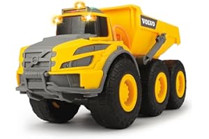 Dickie - Volvo Tombereau 23cm - Camion Benne - Véhicule Chantier - Jouet pour Enfant - 203723004