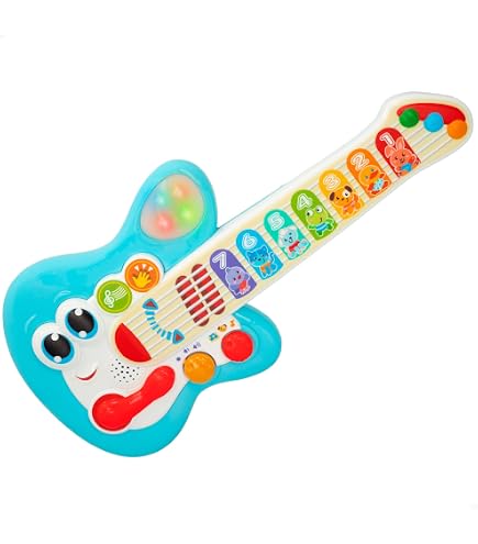 Chicco Ma Première Guitare – 3 Modes, 90 Sons, 8 Instruments, Vibrato – Dès 9 Mois à 4 Ans