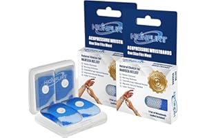 Bracelet anti-nausées Hionfurt Bracelet mal des transports pour adultes，enfants Bracelet d'acupression contre le mal de mer, le mal de l'air et les nausées matinales - 2 paires Camou Bleu, Camou Bleu