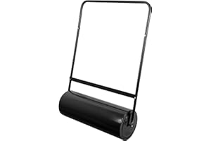 ADGO Walec Ogrodowy do Trawników Wysoki 80 x 28 cm, Pojemność 49 L Napełniany Wodą lub Piaskiem, do Pielęgnacji i Zakładania Trawnika, Czarny, 1 sztuka