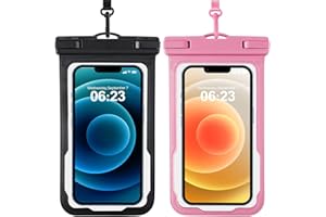 Razobws Waterproof Phone Pouch, 2-Pack Holiday Essentials Accessories Waterproof Phone Case for Swimming Vacation Beach Kayak, IPX8 Travel Dry Bag for iPhone 15 14 13 12 11 Plus Pro Max Galaxy Pixel