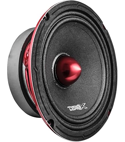 DS18 PRO-X5.4M luidspreker, 13,3 cm, mid-range, rode aluminium kogel, 300W Max, 150W RMS, 4 Ohm, Premium kwaliteit audio deurluidsprekers voor auto of vrachtwagen geluidssysteem (1 luidspreker