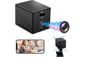 CYI Microcamera Spia WiFi Invisibile, 2600mAh Telecamera Spia Nascosta Ultra HD 4K, Grandangolo a 150° Videocamera Sorveglianza con Visione Notturna