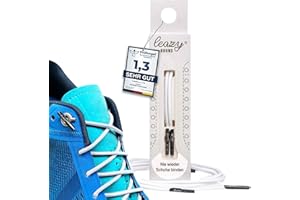 leazy Round Runde Elastische Schnürsenkel zum Einhaken - Gummi Schuhbänder Ohne Binden - Perfekter Sitz und Stabiler Halt für den Sport- und Freizeitbereich