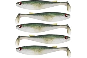 FISHN PaddleOne 5-Pack - 8gr, 10cm Soft Bait per Pesca a Spinning per persici, Lucci, lucioperca e trote