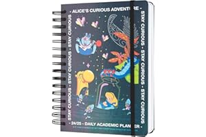 Grupo Erik - Agenda Disney 2024 2025 Journalier | Agenda Scolaire Alice au Pays des Merveilles, Agenda Spirale A5