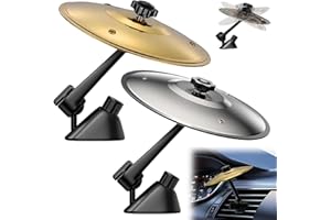 TAECHALINGO 2 Stück Car Crash Becken,Auto-Trommel-Lüftungsschlitz,Auto Vehicles Inneneinrichtung,Eisen-Auto-Entlüftungsdekoration,Autounfall Schlagzeug Musikinstrumente Ornamente,Für Alle Arten Von Fahrzeugen