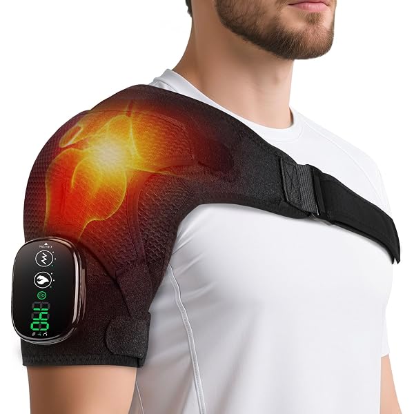 Coussin Chauffant Sans Fil Réglable - 3 Niveaux Chaleur, 3 Temps, Batterie 5000mAh, Pour Poignet, Coude, Jambe - 9