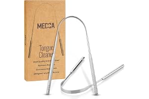 Tungskrapa – rostfritt stål tungrengöringsborste för att få hjälp att bli av med dålig andedräkt och bakterier | Matskrapa för att hålla din mun och tänder frisk och ren – Essential Dental Hygiene Kit