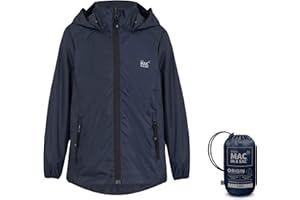 Mac in a Sac Origin II Kids Waterproof Packable Jacket - Windproof, Breathable & Lightweight Boys & Girls Raincoat for Wet Weather