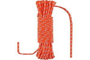 NorthPada 6 mm x 10 metri Corda di Salvataggio Corda in Polipropilene Corda Galleggiante Corda per Ancore Corda per Barca Corda per Banchina Linee per kayak Canoa Corda Arancione Riflettente