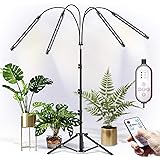 CXhome LED Pflanzenlampe mit Ständer, RF-Fernbedienung & Zeilengesteuerte Timing 4/8/12H, 4 Schaltmodi &10-stufige Helligkeit