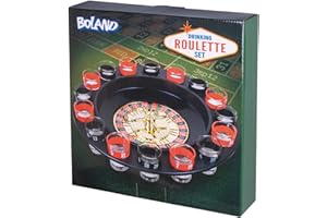 Amakando Jeu à Boire drôle Roulette à Alcool - Noir-Rouge 30 cm - Jeu Rigolo pour apéro Roulette à Boire - Le Coup de cœur pour Enterrement de Vie de Jeune Fille & réveillon du 31 décembre