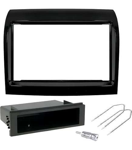 AERZETIX - C40967 - Mascherina telaio adattatore 2 DIN per autoradio - in plastica - compatibile con Toyota Auris 2007-2012