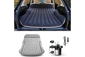 Ciremiv Car Mattress with Double-Sided, Thick Flocking, Car Air Mattress with Pump and Built-in Cushion, Leak-Proof, Comfortable, Durable Car Bed, Car Bed for Car Camping, Road Trip