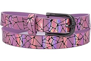 EANAGO Ceinture végétalienne >FRAGMENTS DE CRISTAL< scintillante pour enfants - ceinture moderne à paillettes pour filles de 6-15 ans