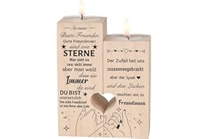 LUCKYYDS Kerzenständer Geschenke Für Freundin - Beste Freundin Geschenke，Freundschaft Geschenke，Geburtstagsgeschenk Für Freundin，Freund Geschenk（An Meine Beste Freundin）