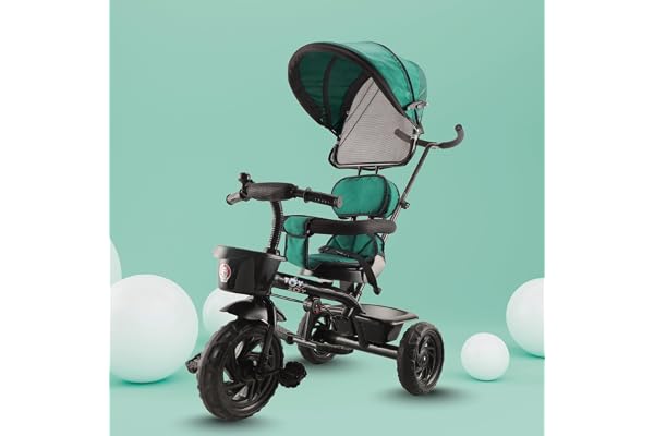 Toyzoy Maple Pro Max Kids Baby Trike Tricycle with Canopy for Kids Boys Girls Age Group 2+ Years (Green)