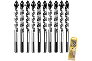 DEMON KILLER 10 Pezzi Punte da Trapano Set, punte da trapano in carburo di tungsteno, Professionali Trapano in Carburo Per Porcellanato Calcestruzzo Muro Di Mattoni Vetro Specchi Plastica E Legno, 8 mm