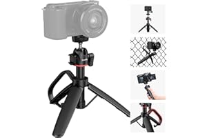 SMALLRIG Trípode Mini de Sobremesa Portátil, con Forma de Mosquetón y Cabeza Esférica 360°, Rosca 1/4"-20 para DSLR, Cámaras, Teléfonos - 5285