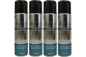 x4 Erasmic Traditional Skincare Shave Foam Aloe Vera Soothing 250ml