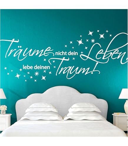 Grandora Wandtattoo „Traumfabrik“ Mit Sternenschweif – Gold, 150 X 54 Cm – Selbstklebend & Rückstandslos Entfernbar