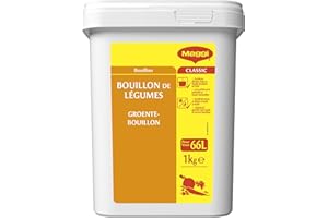 MAGGI PROFESSIONAL Bouillon de Légumes Déshydraté - Cuisson de Légumes - Substitut de Bases Viandées - Aide Culinaire, Potage, Fonds, Fumet - Gain de Temps en Cuisine - Boîte de 1kg pour 66L