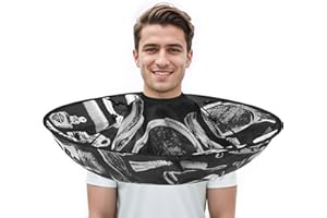 JANYUN Friseurumhang Erwachsene, Haarschneideumhang Verstellbarer Friseur Umhang Barber Cape