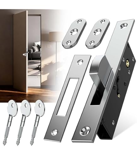 DL-680) Amesbury Truth Multi-Point Mortise Lock W/ NO Face Plate - 10" ALLOY STEEL | Garage And