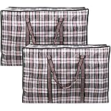 EDATOFLY Lot de 2 Sac de Rangement, Sac Rangement Vêtements Grande CapacitéSacs de Déménagement avec Fermeture à Glissière po