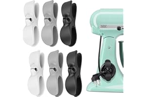 MANDARINMELON Organizador autoadhesivo para ordenar cables de electrodomésticos cocina, etc. Recoge cables ideal para escritorio. 6pcs de clips sujeta cables.