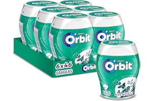 Orbit Bote de Chicles Sin Azúcar Sabor Eucalipto, Fresco, Intenso y de Larga Duración en formato Gragea (6 x 46 chicles)