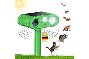 WEIMEIH Répulsif Animaux Solaire,Répulsif Chat Exterieur,Répulsif Chat Ultrason,Repulsif Souris Anti Rongeurs 3 Modes avec Détecteur de Mouvement Étanche Répulsif Chat pour Anti Chats Chiens Souris Oiseaux