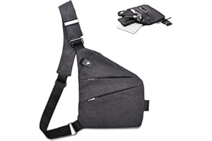 YAOZUP Borsa da Viaggio Antifurto, Crossbody Spalla Petto Zaino Antifurto, Borsa a Tracolla Antifurto, Borsa da Petto Multitasche per Uomo e Donna