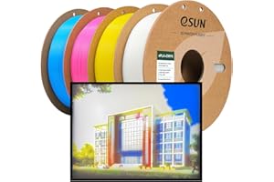eSUN Filament PLA+ 1.75mm, CMYK Filament Lithophane PLA Plus, Précision Dimensionnelle +/- 0.03mm, 1KGX 4 Bobines Filament Haute Vitesse pour Imprimantes 3D FDM
