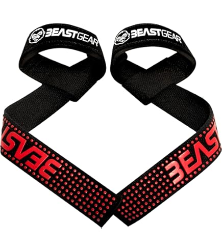 Figure 8 Lifting Straps Padded Grip for Heavy Duty Wristbands Deadlift Weightlifting Powerlifters Cotton Straps Double Loop for Workout Bodybuilding GYM Training Hand Protective for Men Women